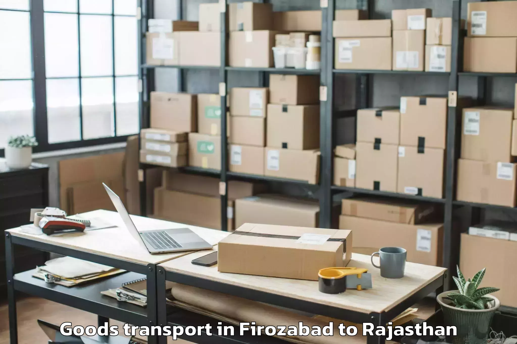 Professional Firozabad to Vijainagar Goods Transport